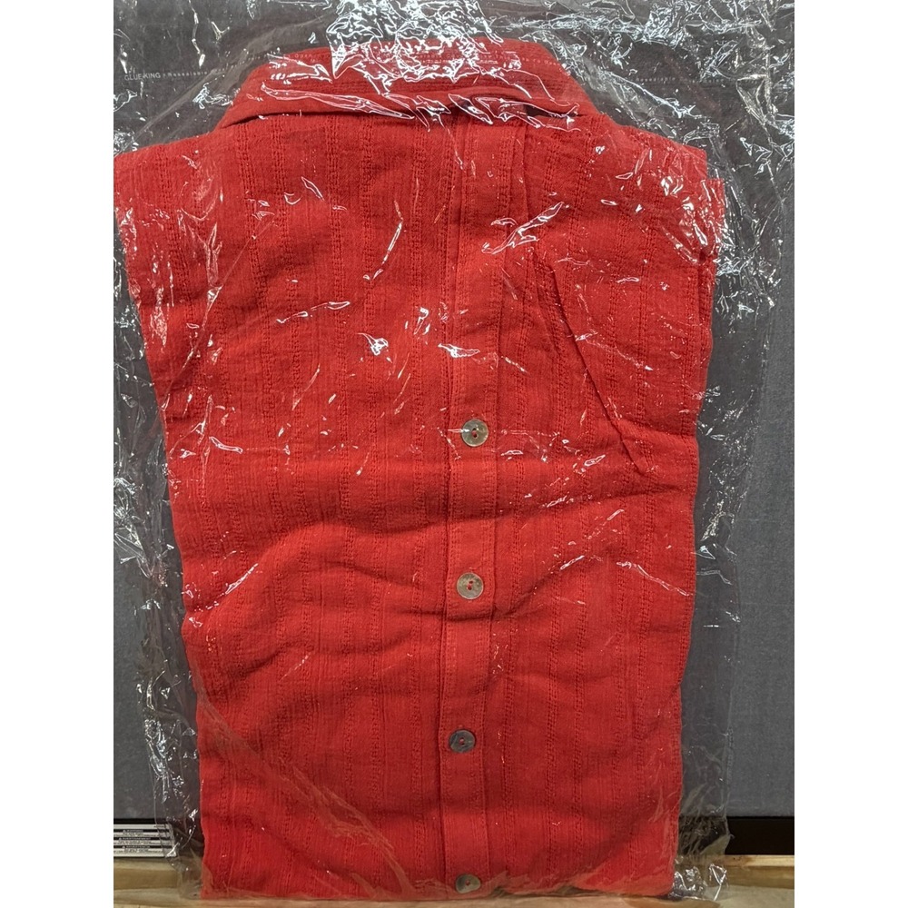 New Helen Jon Relaxed Shirt Dress Red Coral Size Small MSRP $104 - Picture 7 of 9